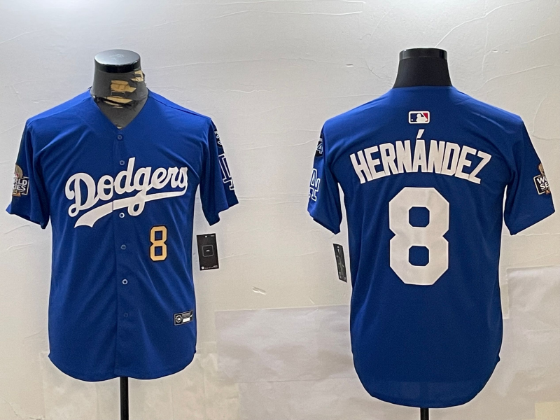 Men Los Angeles Dodgers #8 Yamamoto 2024 World series patch blue jersey 20241120132->los angeles dodgers->MLB Jersey